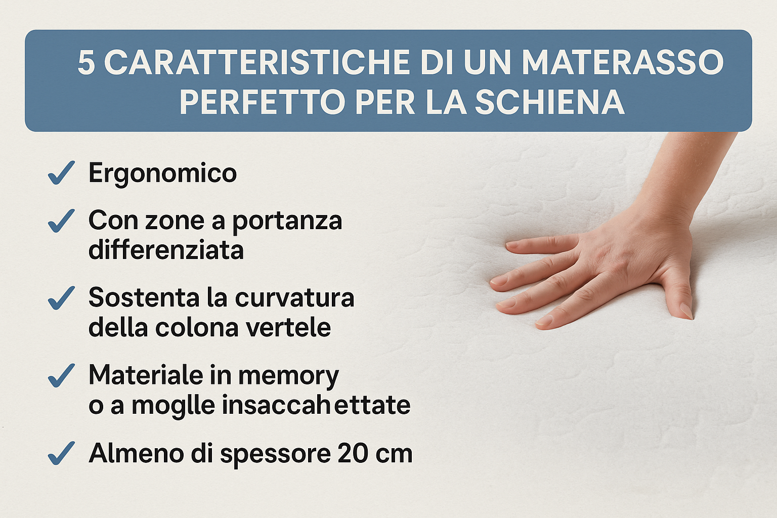 Il materasso giusto per la salute della schiena: come scegliere e dormire meglio
