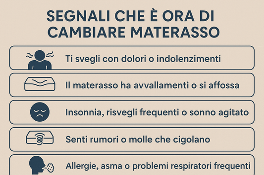 Materasso vecchio? Ecco i segnali che ti stanno dicendo di cambiarlo (e come sceglierne uno nuovo)