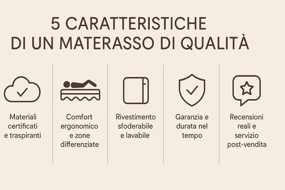 Come riconoscere un materasso di qualità: 5 caratteristiche che fanno la differenza