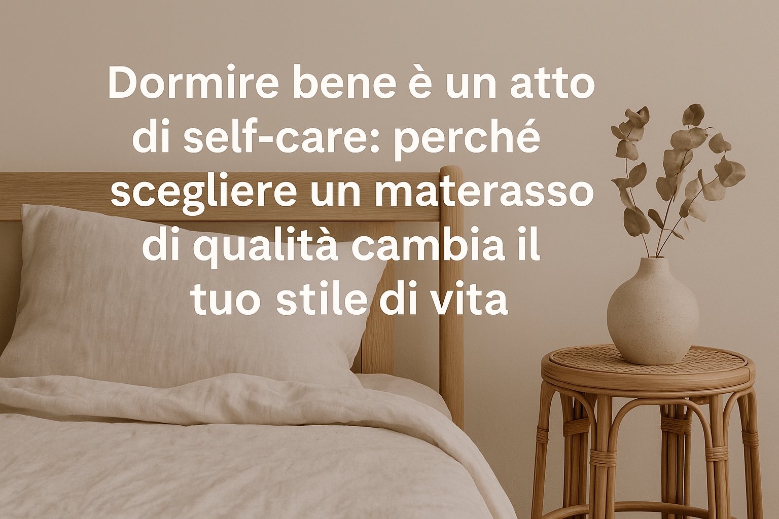 Dormire bene è un atto di self-care: perché scegliere un materasso di qualità cambia il tuo stile di vita