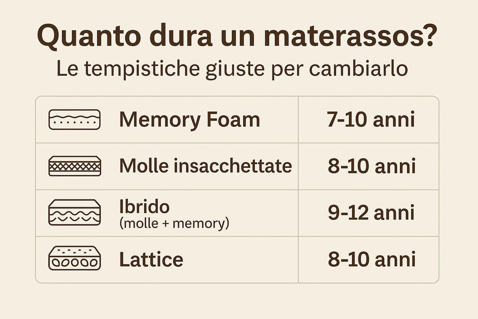 Quanto dura un materasso? Ecco ogni quanto cambiarlo per dormire meglio