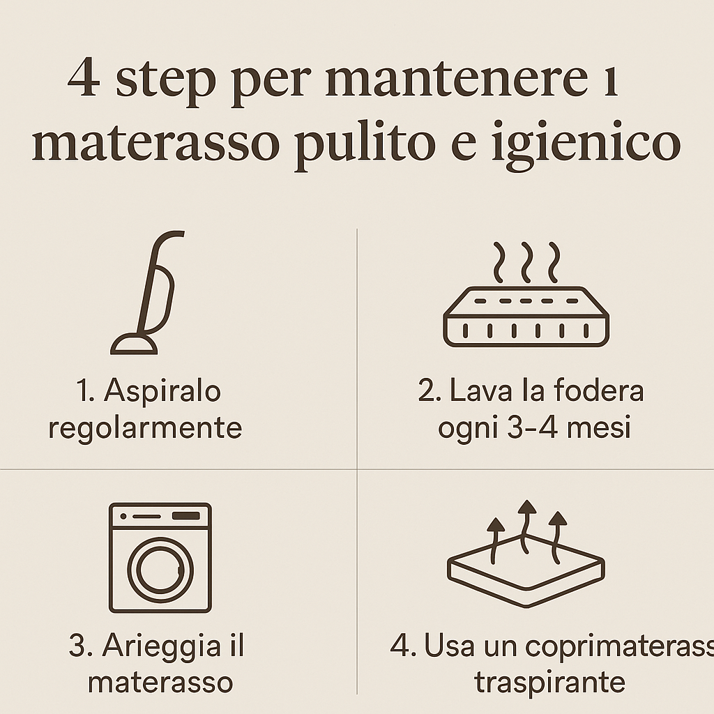 Come mantenere il materasso sempre pulito e igienico: la guida definitiva
