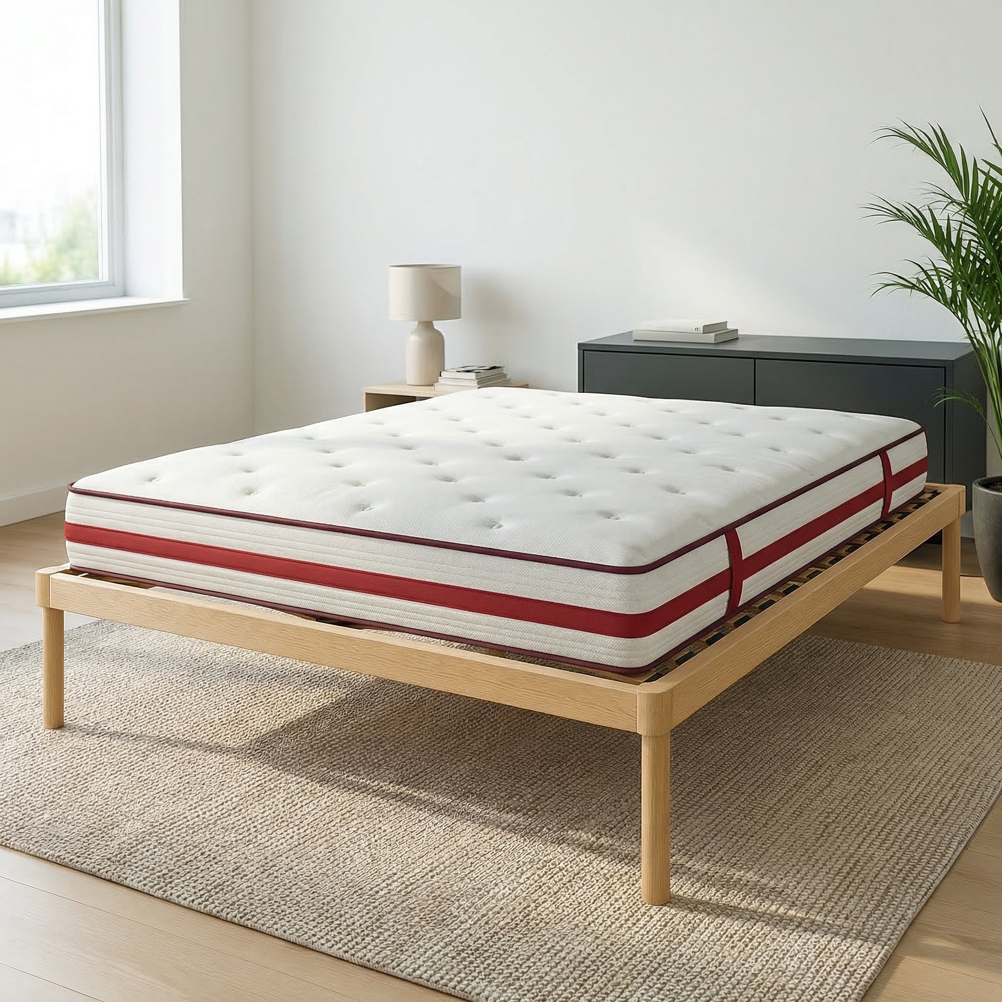 BUNDLE - Materasso a molle insacchettate Ergosense + Rete in legno di Faggio