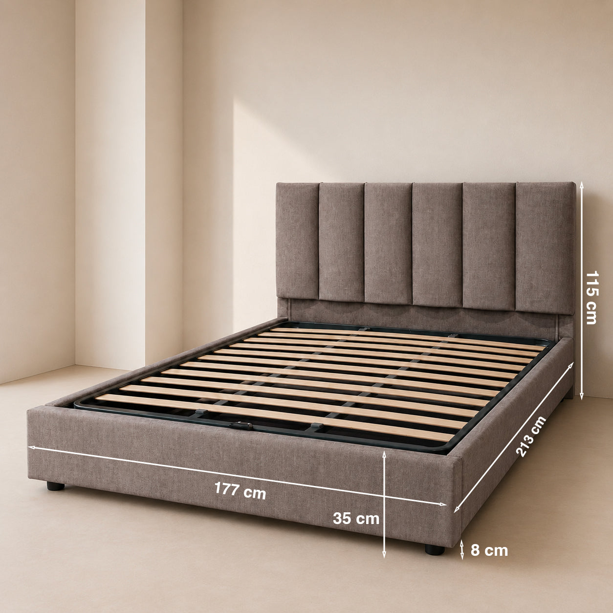 Letto Contenitore Emily con Testata Imbottita