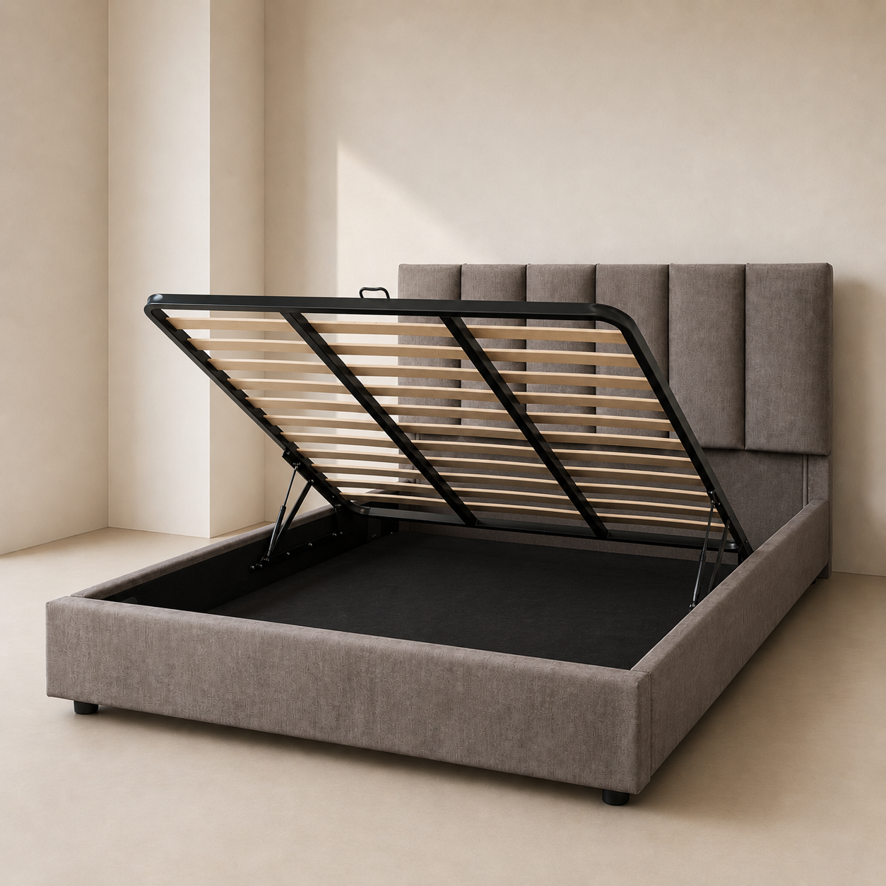 Letto Contenitore Emily con Testata Imbottita