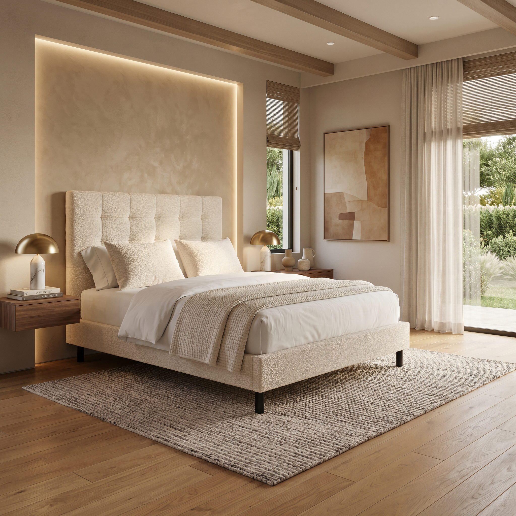 Letto Amì Smontabile con Testata in Tessuto