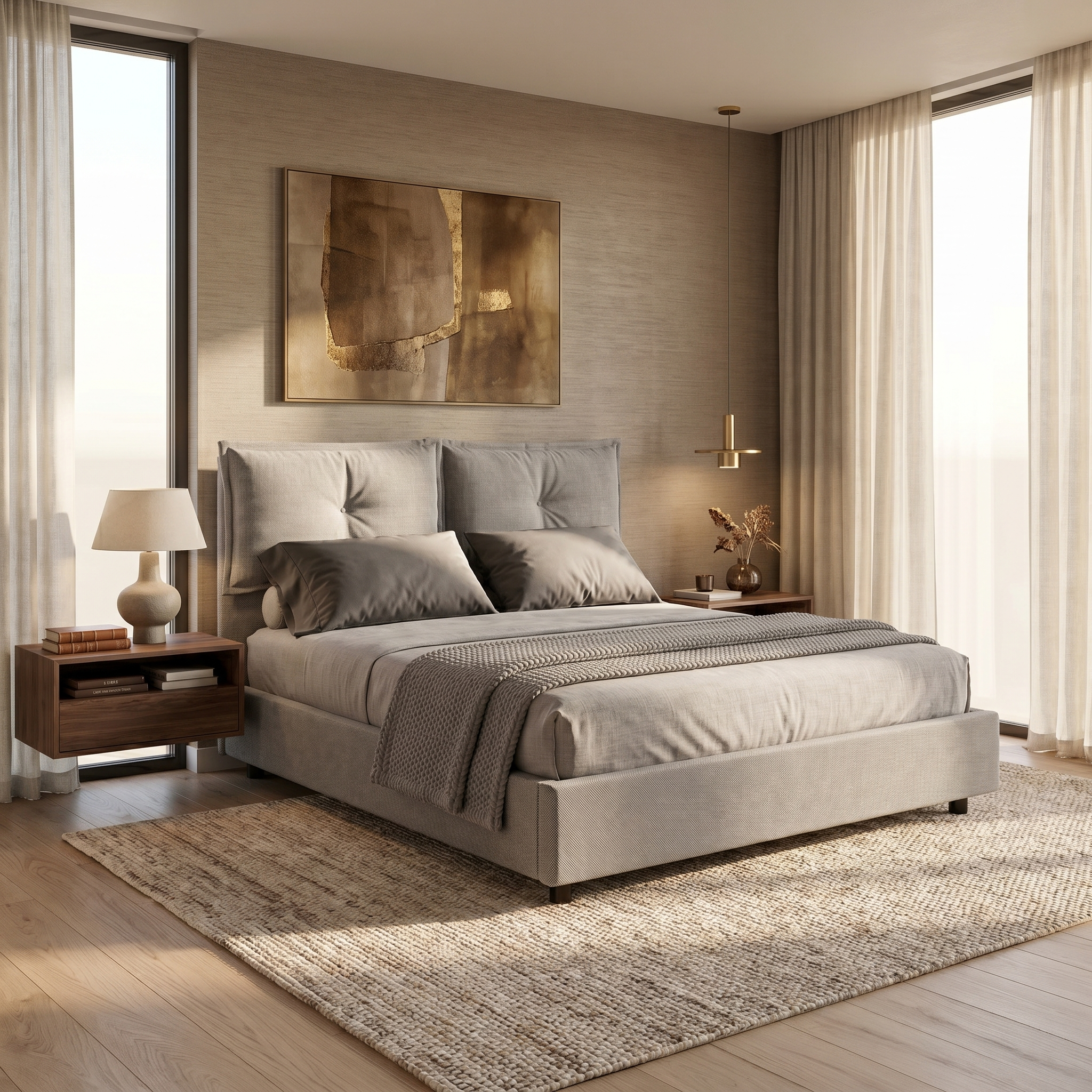 Letto Contenitore Giulia con Testata e Cuscini Imbottiti