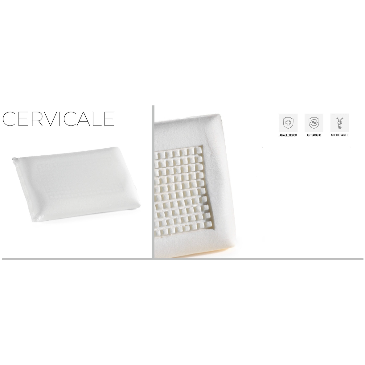 Guanciale in Memory Foam H15 Cervicale - Atlas Materassi