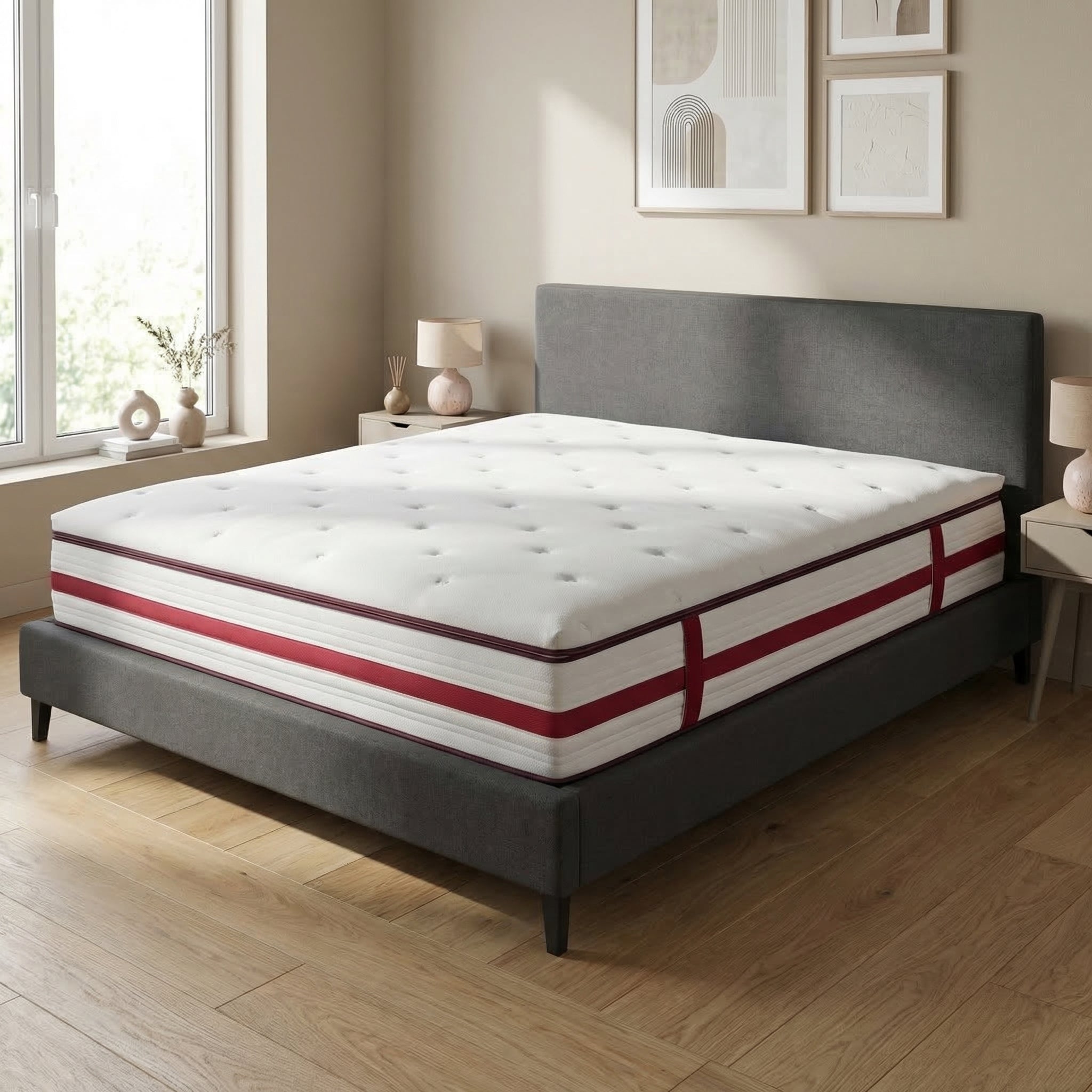 BUNDLE - Materasso a molle insacchettate Ergosense + Rete in legno di Faggio