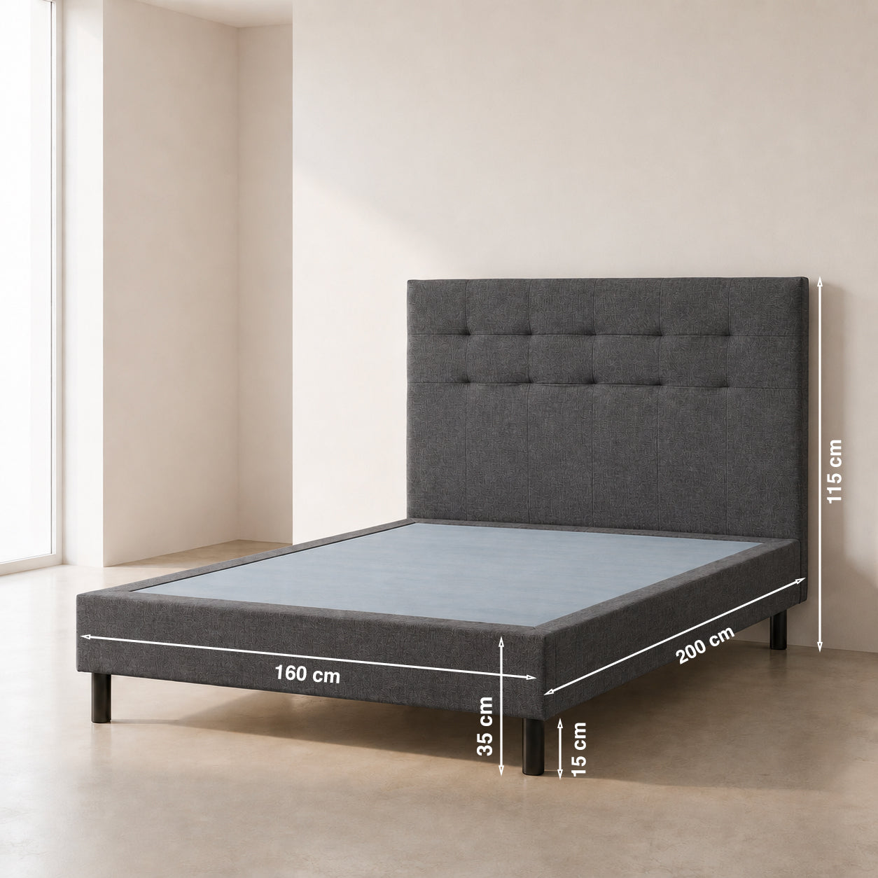 Letto Amì Smontabile con Testata in Tessuto